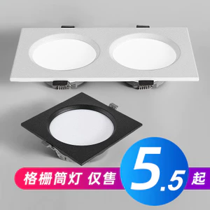 Đèn nền vuông led Lưới tản nhiệt Đèn hai đầu Phòng khách Lưới trần Khung nho nhúng Burden Light TYTC