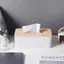 TRTR 1 Hộp đựng khăn giấy hình chữ nhật bằng tre sang trọng - Chống thấm nước, thanh lịch cho khăn giấy dùng một lần VN