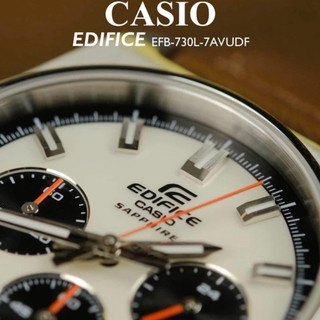 Đồng hồ nam dây da Casio Edifice EFB-730L-7AVUDF Kính Sapphire - Chống nước 100m | Edifice EFB-730L-7A