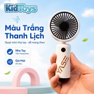 Quạt Mini YS-222 Cầm Tay Cho Bé KidToys - 3 Chế Độ Gió, Nhỏ Gọn Kèm Dây Đeo