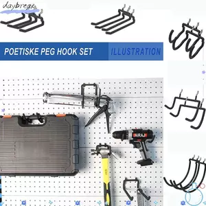 DAYBREAK Treo Tường Giá Đỡ Dụng Cụ Tổ Chức Treo Tường Máy Khoan Điện Móc Chốt Giá Đỡ Máy Khoan Tiện Ích Thép Xe Đạp Móc Treo Giá