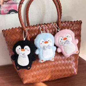 # HB # Hoạt Hình Dễ Thương Thắt Nơ Chim Cánh Cụt Sang Trọng Móc Khóa Kawaii Chim Cánh Cụt Nhồi Bông Mặt Dây Chuyền Búp Bê Bapa Trang Trí Mặt Dây Chuyền Phụ Kiện Quà Tặng.