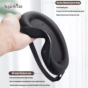 Mặt nạ ngủ bằng lụa 3D AqToCna Mặt nạ ngủ mềm mại mịn cho mắt Vỏ che bóng du lịch Thư giãn Vỏ mắt ngủ Hỗ trợ ngủ AqToCna