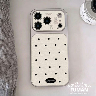 Ốp Điện Thoại Ins Style Chấm Bi Cho Samsung Galaxy S26 S25 Edge S24 S23 S22 S21 S20 FE Lite Plus Note 20 Ultra 5G 4G Vỏ Da PU Thỏ Dễ Thương Chống Rơi Vỏ Mềm