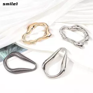 SMILE 8 Chiếc Quần Áo Phụ Kiện Khóa, Hình Dạng Không Đều Tự Làm Phụ Kiện Đồ Bơi Khóa Trang Trí, Vàng Và Bạc Hợp Kim Kẹp Vú Trang Sức Làm