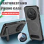 Ốp điện thoại từ tính giá đỡ sợi carbon da cho Honor X9C/X9B/X9D 5G 4G 2026, chống sốc, có giá đỡ