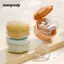 Hộp lưu trữ răng giả MARGREDY, Hộp ngâm Hộp nẹp vô hình ba lớp, Hộp làm sạch thoát nước di động Bộ giữ chỉnh nha