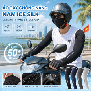 Tay áo chống nắng Ice Silk UPF50+ chặn tia UV, bọc tay thể thao đạp xe ngoài trời cho nam nữ, mát mẻ mùa hè, thoáng khí, khô nhanh, chống trượt