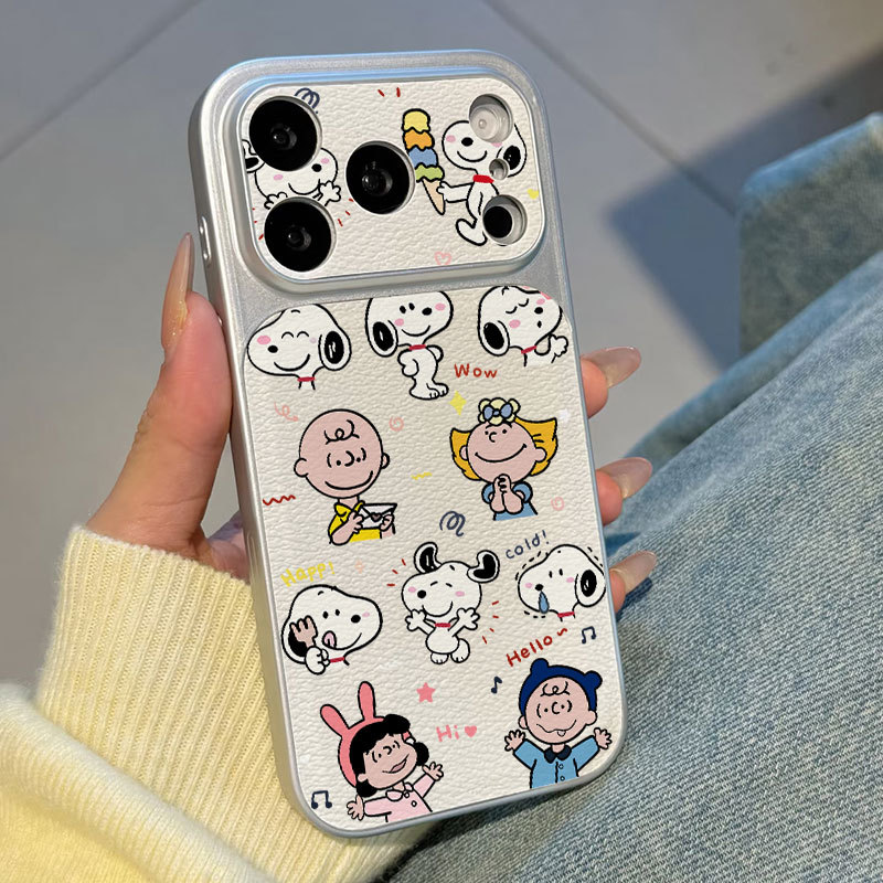 Ốp lưng iPhone họa tiết Snoopy Da mềm bảo vệ camera cao cấp - iPhone 7/8/X/XS/XR/11/12/13/14/15/16/17/Plus/Air/Pro/Max