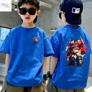 COD✅(Hồ Chí Minh)🚚 Áo phông trẻ em nam hình robot, áo thun ngắn tay thoáng mát.