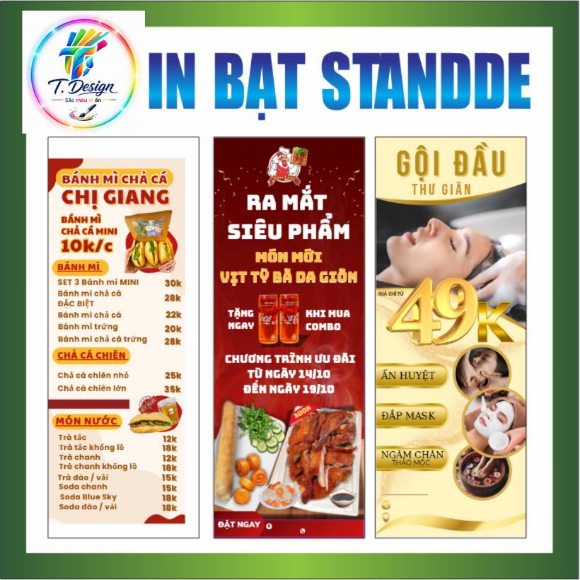 In bạt, in biển quảng cáo. in banner, standee mọi kích cỡ thiết kế miễn phí.