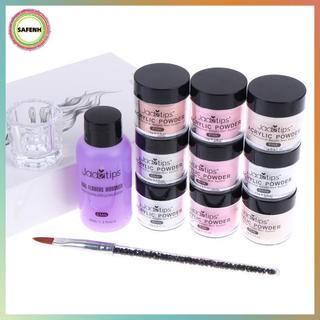 SAFENH Acrylic Nail Kit Powder 1 Liquid Crystal Cup Set dành cho DIY Nail Art Practice Home Salon Người mới bắt đầu Dụng cụ làm móng tay VN