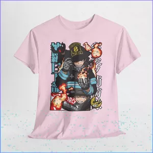 SY3 Fire Force Áo Thun Mùa Hè Shinra Kusakabe Graphic Anime Tee Anime Tay Ngắn Top YS3