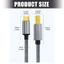 Dây quét cáp Yoo Type CUSB 2 0 Nam sang USB B Nam cho máy quét máy in