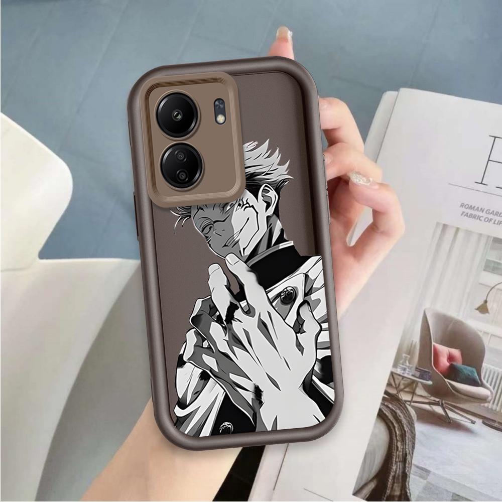 Ốp Lưng Cho Redmi 13C / POCO C65 Phim Hoạt Hình Silicone Bé Gái Vỏ Điện Thoại Mềm TPU Jujutsu Kaisen Cool Boy Angel Eye Ốp Lưng Chống Sốc
