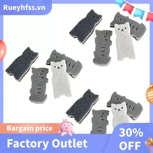 Mèo Xốp Hộ Gia Đình Nhà Bếp Dày Giả Loofah Làm Sạch Tẩy Mỡ Lau Baijie Bọt Biển Rửa Bát