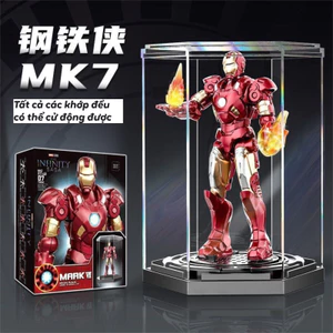 Iron Man Mecha Lắp ráp Đồ chơi trẻ em Đồ trang trí mô hình nhân vật hành động