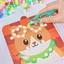 Sách dán trẻ em EDIWANY, Giáo dục Montessori Học sớm Pom-pom Collage, Bộ chất liệu DIY Tương tác giữa cha mẹ và con cái Động vật Pompom Crafts PomPom Kit