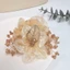 Dây buộc tóc hoa PYCOU, Dây buộc tóc hoa ngọc trai giả Organza, Dây cao su co giãn ren lớn thanh lịch Phụ kiện tóc
