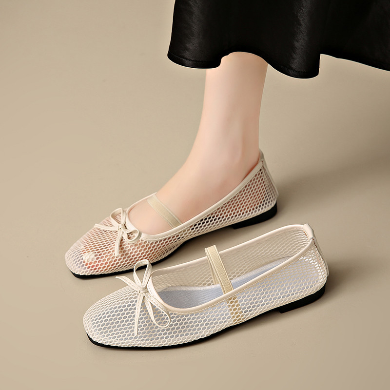 Atikota Nữ Mary Jane Lưới Đế Bằng Thoáng Khí Slip On Thoải Mái Nhẹ Đa Năng Giày Thường Ngày Cho Hàng Ngày