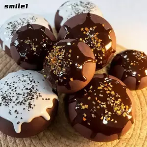Đồ chơi Fidget SMILE, Mô hình bánh mì mô phỏng Món tráng miệng thực tế Kem sô cô la Daifuku Bóp Đồ chơi, Thời trang mềm có thể ép chậm Đồ chơi bóp hình dễ thương