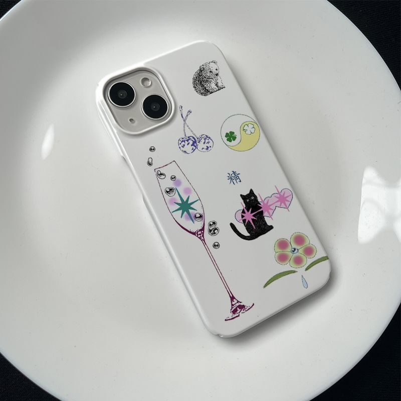 Ốp Điện Thoại Line Bowknot QYJS Thích Hợp Cho IPhone XR 17 AIR 16 E 12 PRO 15 14 13 ProMax 11 7 8 PLUS XSMAX Phim Cứng Bóng Đơn Giản