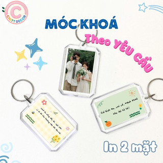 [IN THEO YÊU CẦU] Móc Khoá Thông Điệp In 2 Mặt Theo Yêu Cầu, Móc Khoá In Ảnh Kèm Lời Nhắn - chit