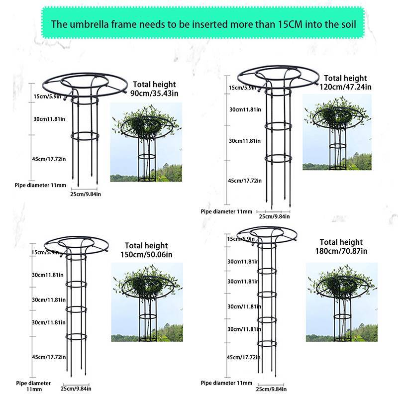 Springevenstar giàn leo cây vườn dạng dù, hỗ trợ cây leo, tự lắp DIY, phù hợp chậu hoa, Springevenstar