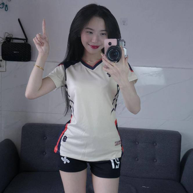Bộ Quần Áo Bóng Chuyền Nam/Nữ LONGZH BE ,Đồ Bóng Chuyền Áo Thể Thao Chất Vải Mè Co Giãn , Có in