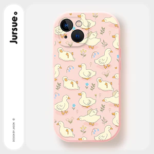 JURSUE Dễ Thương Kawaii Hoạt Hình Thời Trang Thẩm Mỹ Ngộ nghĩnh Chống Sốc Bảo Vệ Mềm Ốp Lưng Điện Thoại iPhone 17 Air 16 15 14 13 12 11 Pro Max SE 2020 X XR XS ip 8 7 Plus MZ506562Q Q