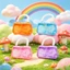 Túi xách lấp lánh mới lạ Squishy, Đồ chơi giảm căng thẳng TPR dễ thương cho trẻ em và người lớn