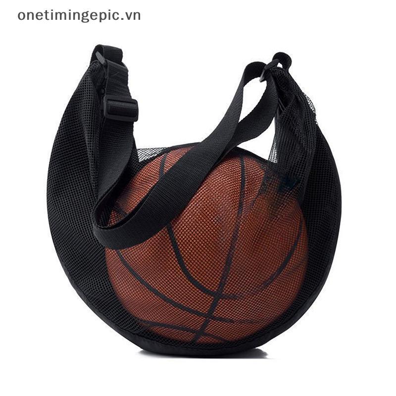 VFZ 1 Túi Bóng Đơn Có Dây Kéo Nhà Thơ Lưới Bóng Bảo Quản Thiết Bị Thể Thao Dây Rút Sling Bảo Quản Lưới Mang Bóng Rổ OTE