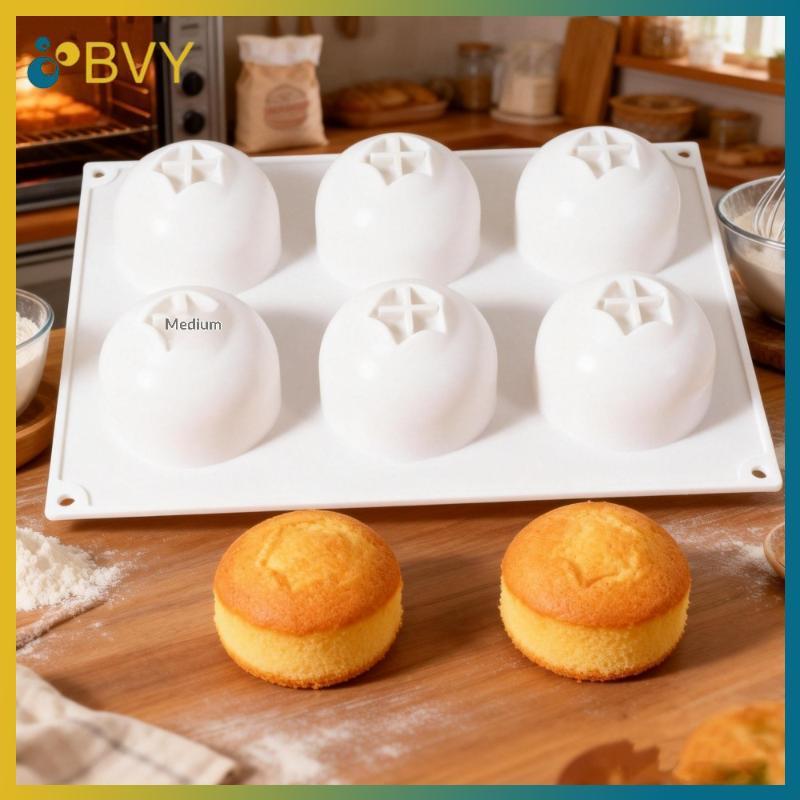 BVY 6-Cell Blueberry Hoặc Raspberry Design Khuôn Mousse Trái Cây Pháp Khuôn Bánh Silicon Khuôn Bánh Pudding Socola Dụng Cụ Nướng Bánh Tráng Miệng.