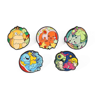5 Cái / bộ Dễ Thương Sáng Tạo Pokemon Psyduck Kim Loại Trâm Pin Cho Ba Lô Quần Áo