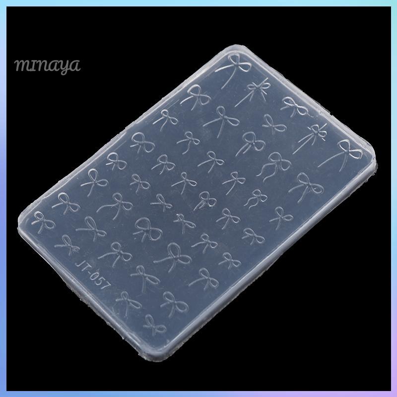 [MINAYA] Khuôn Nơ 3D Khắc Tấm Dập Làm Móng Tay Nghệ Thuật Trang Trí DIY Thiết Kế Móng Tay Silicon Khuôn Nghệ Thuật Mẫu Cho Móng Tay Quyến Rũ VN