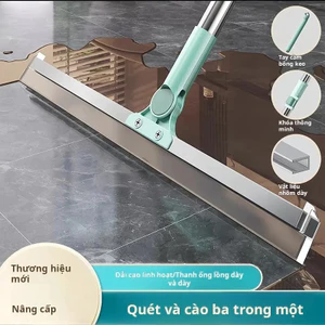 Chổi ma thuật đa chức năng VN có hai chế độ: Cạo sàn và lau sàn; Được trang bị dụng cụ làm sạch hiệu quả bằng lưỡi silicon; Chổi có thể lau độ ẩm.