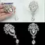 AN.MART Bạc Hoa Lớn Cô Dâu Thổ Cẩm Kim Cương Giả Pha Lê Diamante Cưới Thổ Cẩm Pin VN
