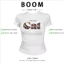 BOOM Áo Baby Tee Nữ Cotton Ôm Body-Áo Thun Ngắn Tay Y2K In Hình PhongCách Mùa Hè, Cổ Tròn Hàng Đầucách hàn quốc phong014