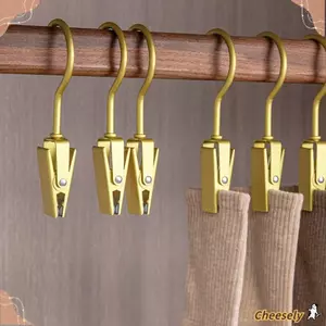 Giá đỡ quần 1 / 3 chiếc, Kẹp móc liền mạch bằng hợp kim nhôm, Kẹp sấy kim loại chống trượt hạng nặng di động cho tất mũ