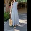 Phong cách Hàn Quốc Phong cách mới Phong cách nhẹ nhàng Đầm ren cổ chữ V Tính khí mùa hè Niche Slimer Look Pleated A @ -