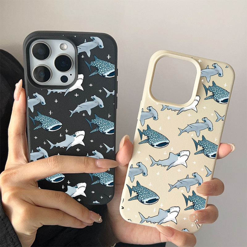 Dành cho ốp lưng iPhone 17 16 Pro Max 15 14 13 12 11 Họa tiết cá mập