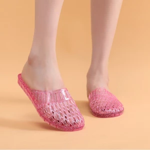 Mùa Xuân Nữ Kích Thước Lớn Thường Ngày Rỗng Baotou Lỗ Thạch PVC Dép Đi Biển Dép ZS2R