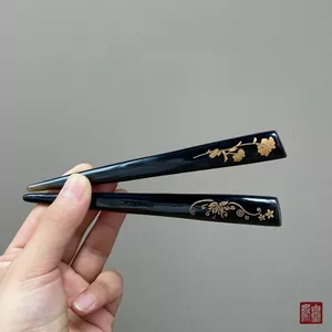 WHX-Hairpin {Qin Yun} Kẹp tóc sừng đen chính hãng dày Kẹp tóc hoa sen Kẹp tóc cổ cuộn hàng ngày Kẹp tóc ngắn
