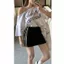 Áo thun ngắn tay in hình hoạt hình phong cách Hàn Quốc mùa hè + Váy ngắn hai @ -