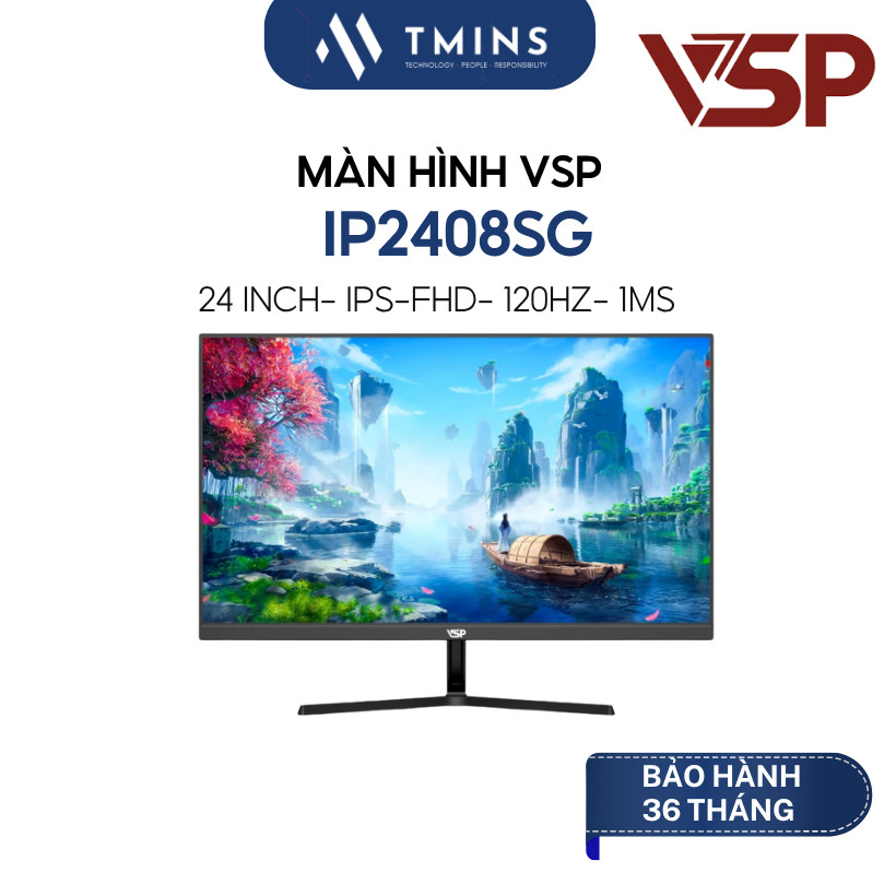 Màn Hình VSP IP2408SG (24inch / FHD / IPS / 120Hz / 1ms / FreeSync / AdaptiveSync / Black)