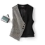 Màu Sắc Phù Hợp Với Cổ Chữ V Vest Nữ Phong Cách Ngắn 2025 Mùa Xuân Thiết Kế Thời Trang Không Đều Áo Vest Thường Ngày Bên Ngoài Trận Đấu 6.4