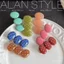 Alan Phong Cách Mới Acetate Màu Series Chấm Bi Thời Trang Kẹp Tóc Nhỏ Jelly Bean Dây Bé Gái Phù Hợp Với Nổ Tóc Gãy @ -