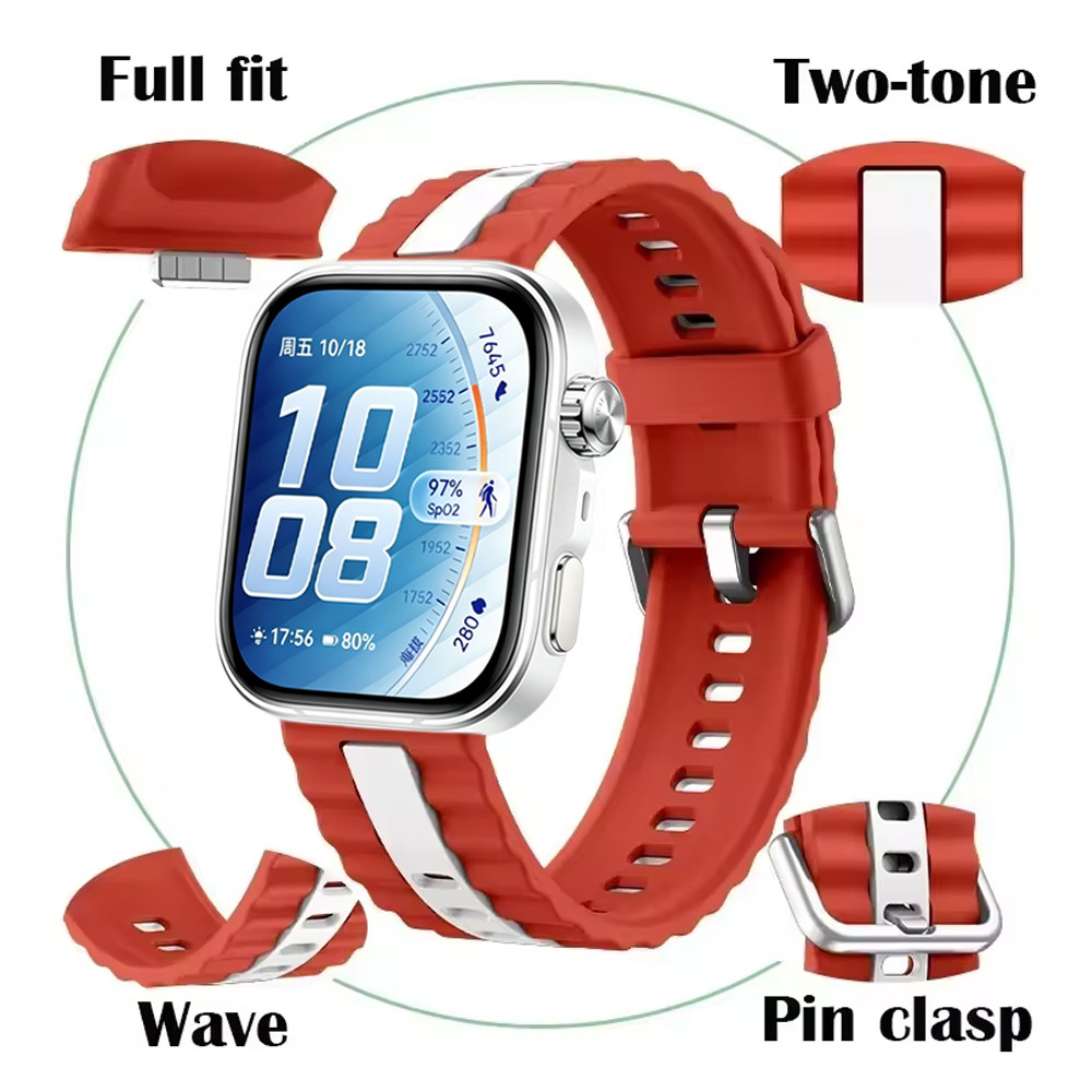 Dây đeo silicon + vỏ PC cho Huawei Watch Fit 5 / 5 Pro màn hình bảo vệ ốp lưng vỏ đồng hồ