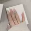ECK sel Bướm Dây Xích Nhẫn Nữ Bé Gái Sáng Bóng Kim Cương Giả Zircon Nhiều Lớp Mở Nhẫn Bộ Punk Trang Sức Thời Trang HOT