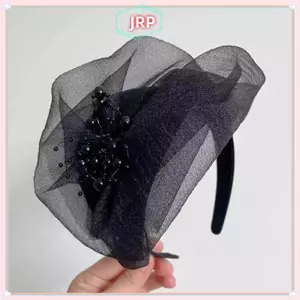 JRP Thanh Lịch Nửa Nón Pháp Retro Tóc Vòng Bữa Tối Tiệc Băng Đô Quấn Tóc Cho Nữ Cô Gái Tính Khí Mũ Phụ Kiện Tóc JRP